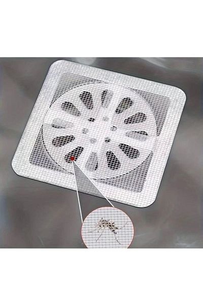 Single (10 Pieces) Disposable Adhesive Bathroom Drain - Hair Bristle Holder and Kitchen Garbage Separation Strainer