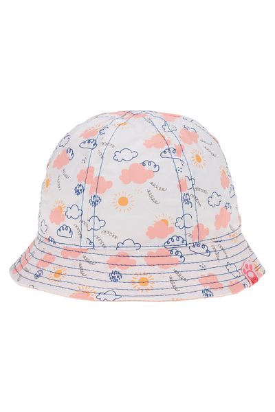 Kitti Sky Patterned Baby Girl Fedora Hat - 0-18 Months