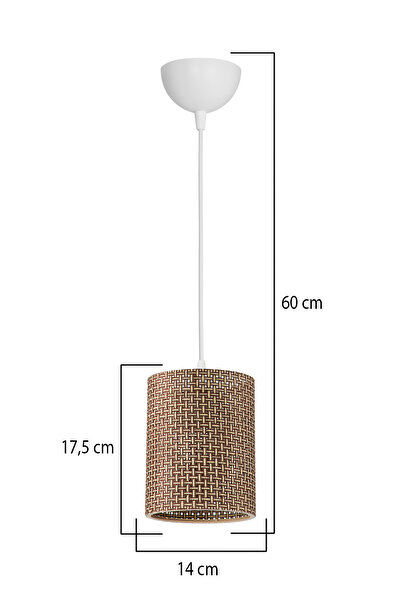 AG LightDesign Kahverengi Kumaş Sarkıt Avize Salon Yatak Odası Mutfak Modern Şık Lamba