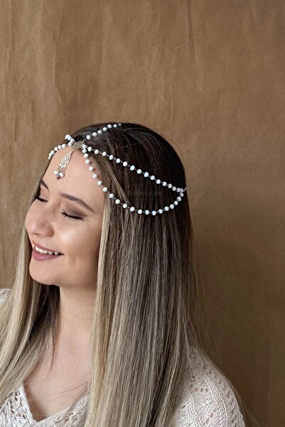 Gözde Çiçek Kadın Kına Tac Alıklık-gelin Tacı Saç Aksesuarı