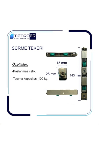 METROER ALÜMİNYUM CAM SİSTEMLERİ Sürme Tekeri Paslanmaz Pvc Pimapen - Kapı Ve...