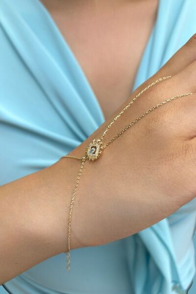 Altınaşkı Taşlı Göz Altın Şahmeran Bileklik