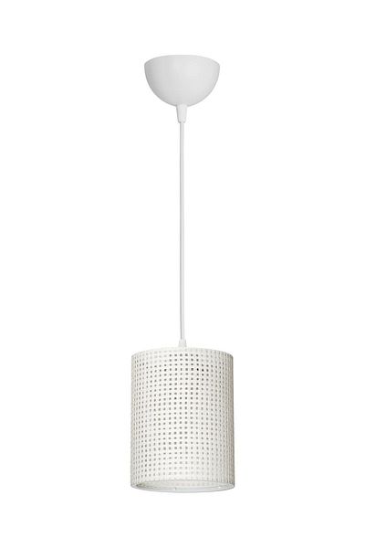 AG LightDesign Modern Stylish Lamp Wicker Patterned White Pendant Lamp - Chandelier Living Room Bedroom Kitchen