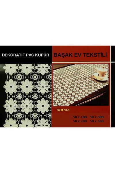 Başak Ev Tekstili Raft și dulap din dantelă cu cuburi din PVC alb