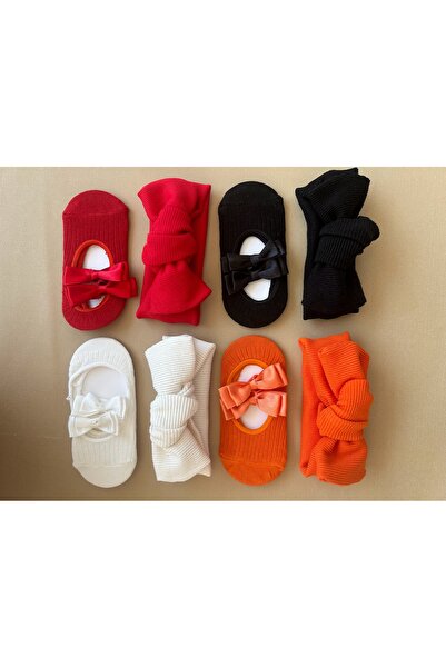 eymwes 8 Piece Bandana and Ballerina Socks Set for Baby Girls and Children