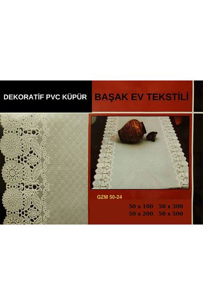 Başak Ev Tekstili Ράφι με δαντέλα από PVC και κάλυμμα ντουλαπιού