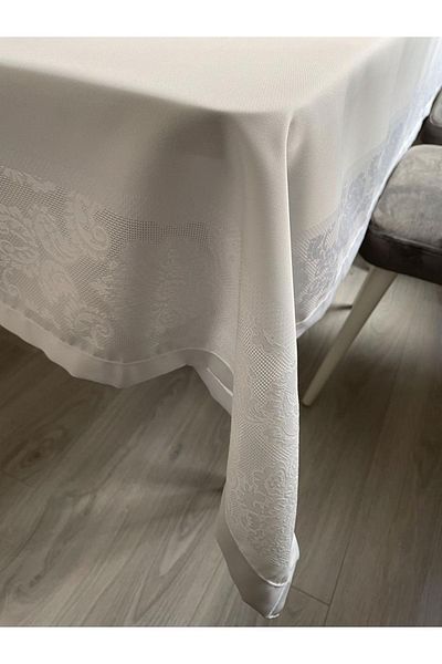 LİMAY Lace Look Waterproof 1stClass Teflon Fabric Tablecloth
