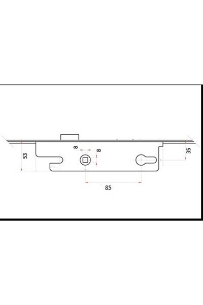 Endow 160 Cm PVC Locked Door Spanner with 35/85 Axis Screws
