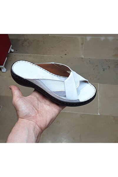 BELOX Women's Inner-Outer Genuine Leather Orthopedic Massage Sole Crossbody Slippers