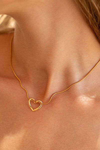 Moonjy STEEL GOLD HEART PENDANT