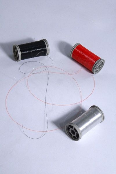 Eskişehir hobi sanat 3 τεμάχια 200 μέτρα Ghost Rope (ΣΥΝΟΛΟ 600 ΜΕΤΡΑ) 0,10 mm Σχοινί Κόκκινο Μαύρο Διαφανές