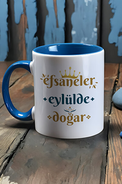 Hedizu Efsaneler Eylülde Doğar Kupa Bardak Mavi Başak Burcu Doğum Günü Hediyesi
