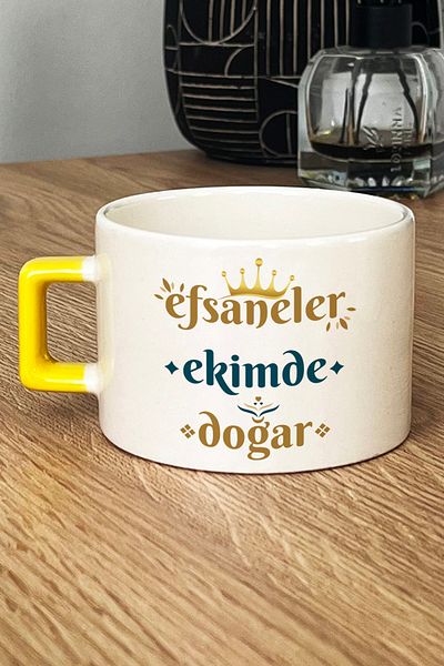 Hedizu Legends Are Born in October Luxury Cup Yellow Scale Sign Birthday Gift