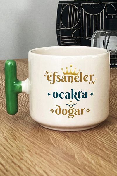 Hedizu Legends Are Born in the Hob Mug Cup with t Handles Green Capricorn Sign Birthday Gift