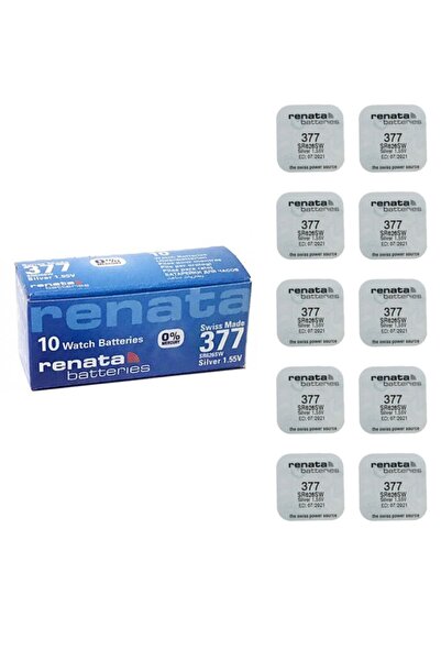 RENATA Sr626sw 377 Ag4 Saat Ve Cihaz Pili 10 Adet