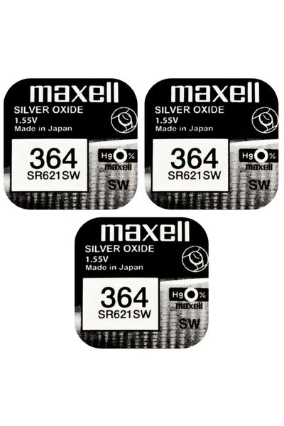 Maxell 364 Sr621sw 1.55v Saat Pili 3 Adet %100 Orijinal