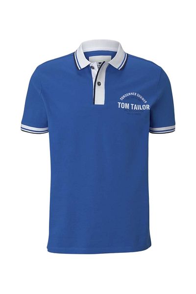 Tom Tailor Poloshirt Decorated Polo mit Print Kurzarm