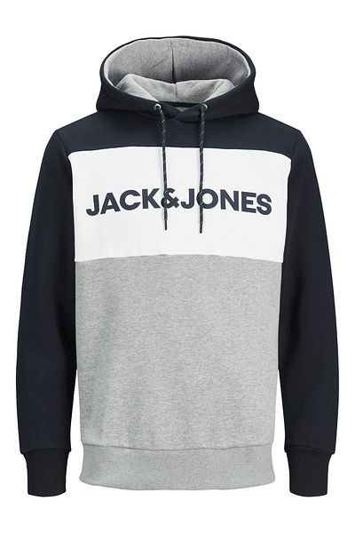 Jack & Jones Pullover Hoodie Sweater Pullover JJELOGO BLOCKING SWEAT HOOD Kapuzenpullover