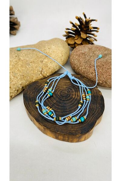 Porsuk Alternatif Handmade Glass Bead Women's Anklet