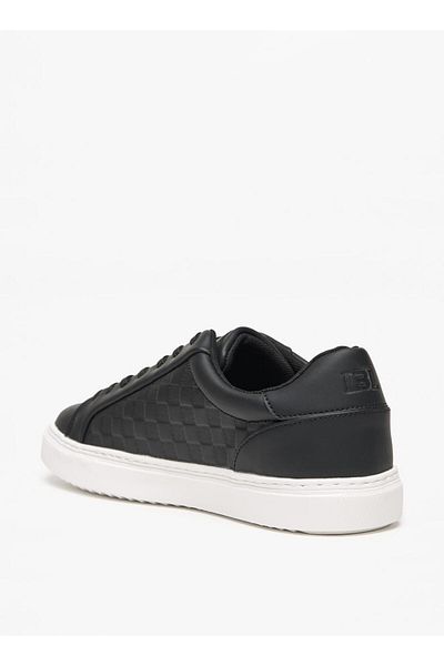LBL by Shoexpress Monotone Low Ankle Sneakers with Lace-Up Closure