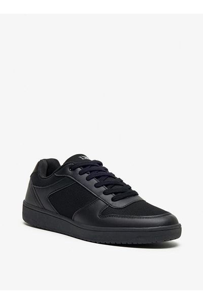 LBL by Shoexpress Textured Low Ankle Lace-Up Sneakers