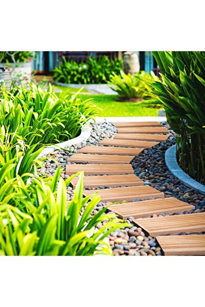 iAhşap Yürüyüş Bahçe Yolu Ahşap yolu 250 cm Veranda yolu Genişlik 50 cm