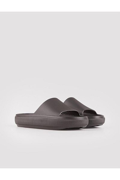 Cabani Black Polyurethane Sole Women's Flat Slippers