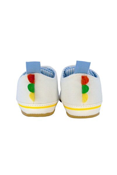 First Step Güneş Baskılı Lastikli Mavi Erkek Bebek Patik İlk Adım Ayakkabısı-G-2363
