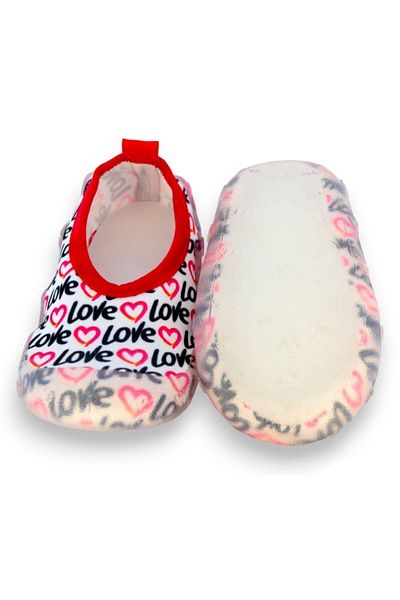 First Step Pantofi de mare cu talpă anti-alunecare pentru fete cu inimă scrisă Love-F-7029