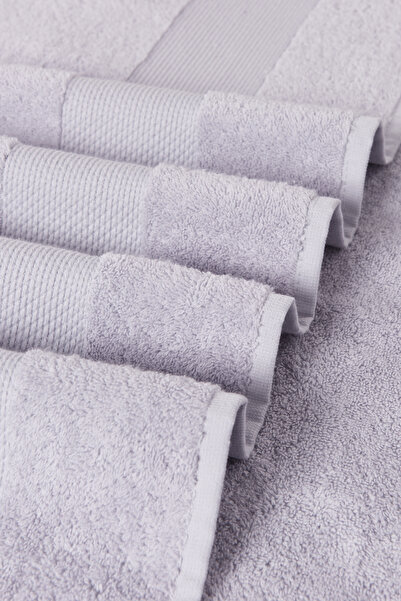 AİRYCOT Сірий 50x90 набір з 4 рушників для обличчя