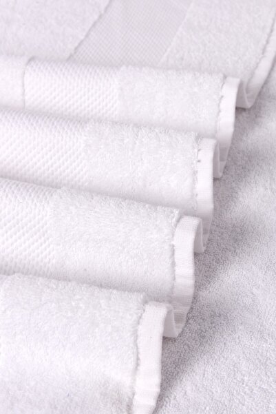 AİRYCOT White Set Face Towel 50x90 4 Pieces