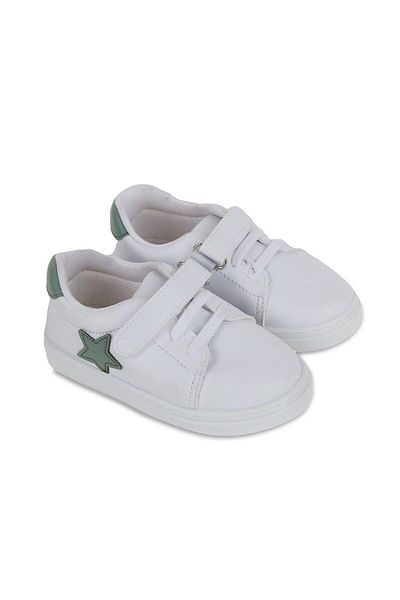 First Step Mint Green Starry Velcro Casual Sneaker Sports Shoes-s-1000