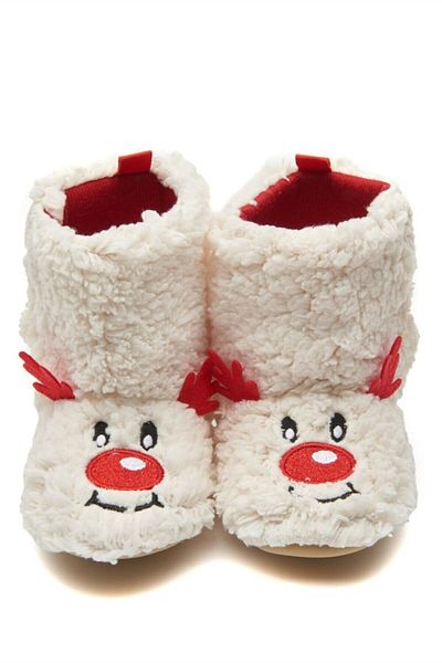 First Step 3D Feathered Deer Home Boots-f-861