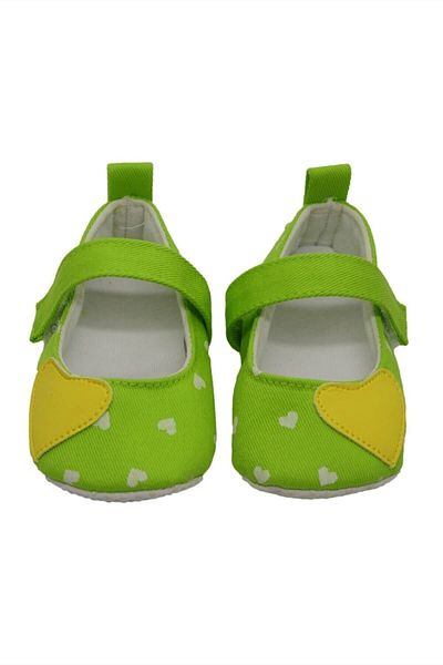 First Step Green Baby Ballerinas-f-267