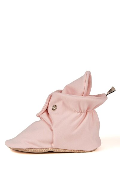 First Step Organik Pamuk Kaydırmaz Taban Çıtçıtlı Pudra Panduf