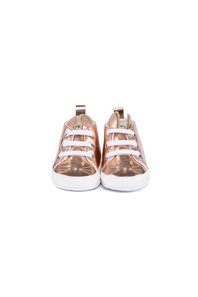 First Step Rabbit Embroidered Rose Patent Leather Booties