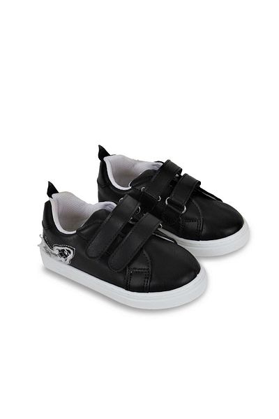First Step Rocket Embroidered Velcro Black Boy's Casual Sneaker Sports Shoes-s-1002