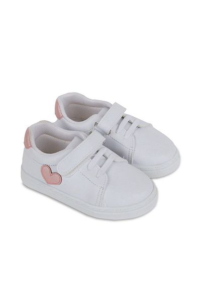 First Step Αθλητικά παπούτσια-s-1001 για κορίτσια Casual Sneakers Pink Heart Velcro