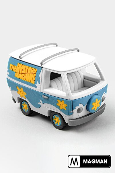 MagMan Scooby Doo Gizem Arabası, 37 Parça Le go Seti Eğitici Oyuncak Araba Yapım Seti Mavi Kırmızı Renk