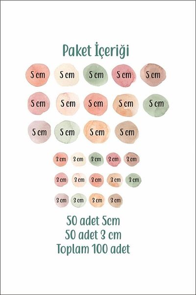 efekt reklam 5 και 3 εκ. Φυσική ακουαρέλα πουά Παιδική ταπετσαρία βρεφικού δωματίου Αξεσουάρ Διακοσμητικό σετ αυτοκόλλητων