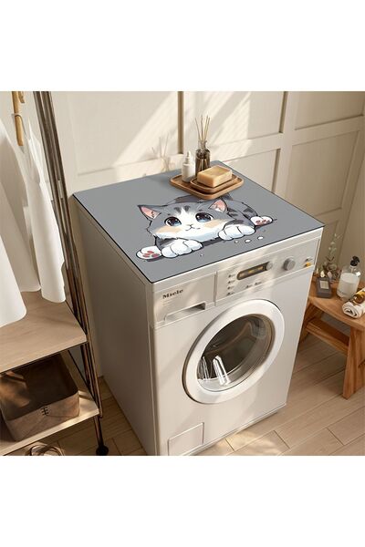 3D ELSE HALI Çamaşır Makinesi Örtüsü Kurutmaşık Koruma Matı Sıvı Geçirmez Kaymaz Yıkanabilir Dsn-06