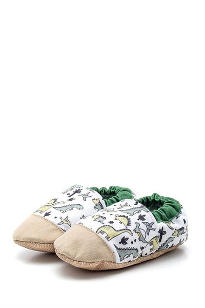 First Step Cotton Lined Non-Slip Sole Booties-dino-f-834