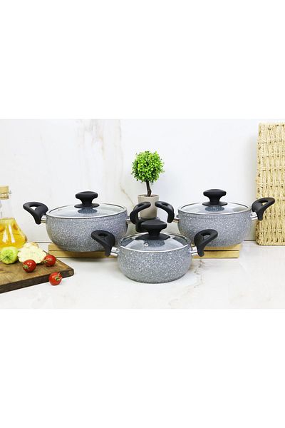Evita Granite Colored 6 Piece Eco Bio Mini Casserole Set