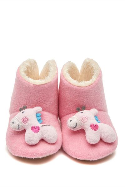 First Step Pink Giraffe Accessory Home Boots-f-827