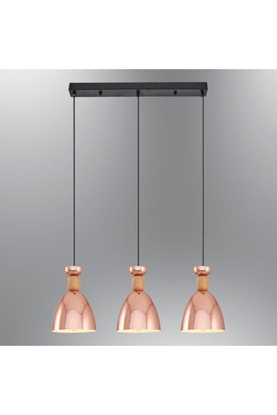 Özcan Aydınlatma 3119-3As-32 İpa 3'Lü Sıralı Sarkıt Rose Gold