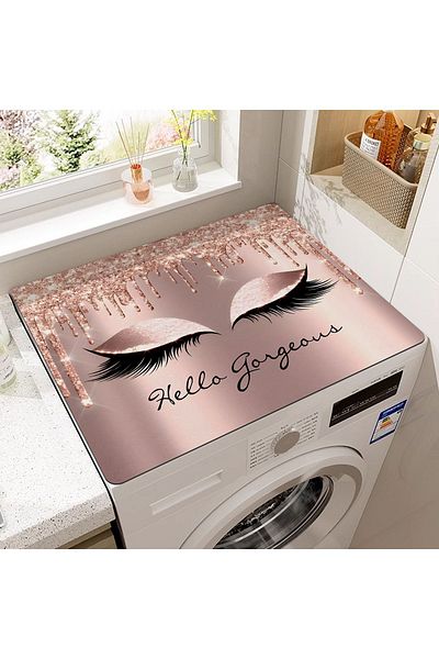 3D ELSE HALI Dryer Protection Mat - Washing Machine Cover, Liquid Proof, Non-Slip, Washable Dsn-07