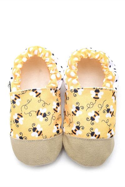 First Step Cotton Lined Non-Slip Sole Booties-yellow Arı-f-830