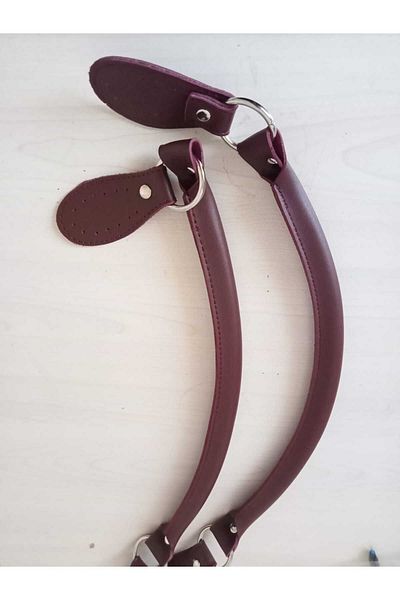 hobi duragı Copy - Lycia Tubular Straight Leather Bag Handle