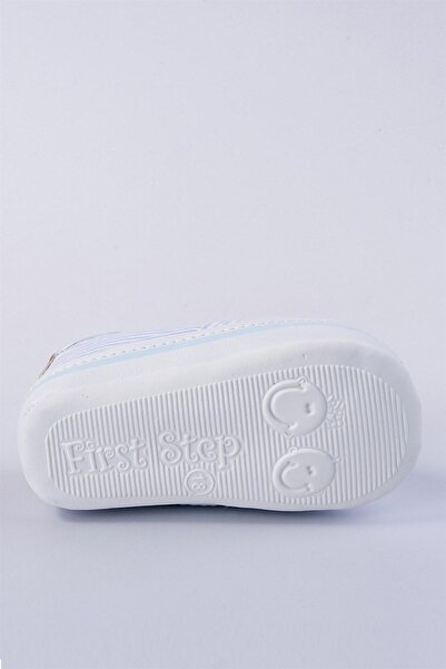 First Step Blue Striped Baby Boy Booties First Step Shoes