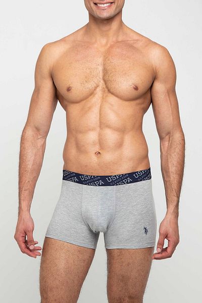 U.S. Polo Assn. Ανδρικό γκρι Melange - Μπόξερ 2 τεμαχίων Navy Blue 80342